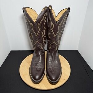 Vintage Nocona Cowboy Boots Men's Size 9.5 EE Wide Shaft Made In The USA Western